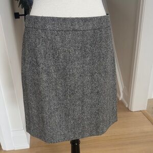 Boden Heritage British Tweed Wool Herringbone Skirt UK12 / US8